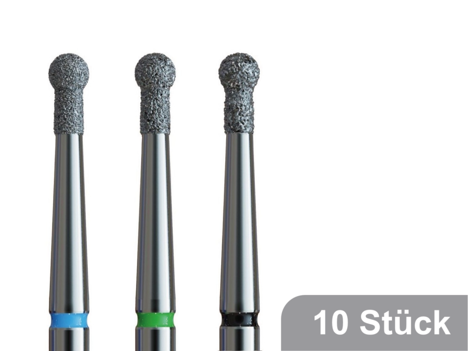 Diamantbohrer / Diamantschleifer Kugel lang 10 Stück