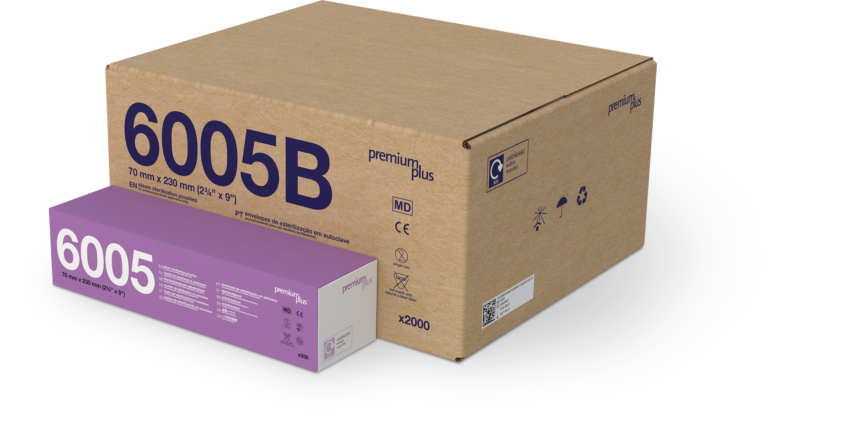 Sterilisationsbeutel Sterilisationstüten 70mm x 230mm / 200 Stück Sterilisationsbeutel Sterilisationstüten 70mm x 230mm / 200 Stück