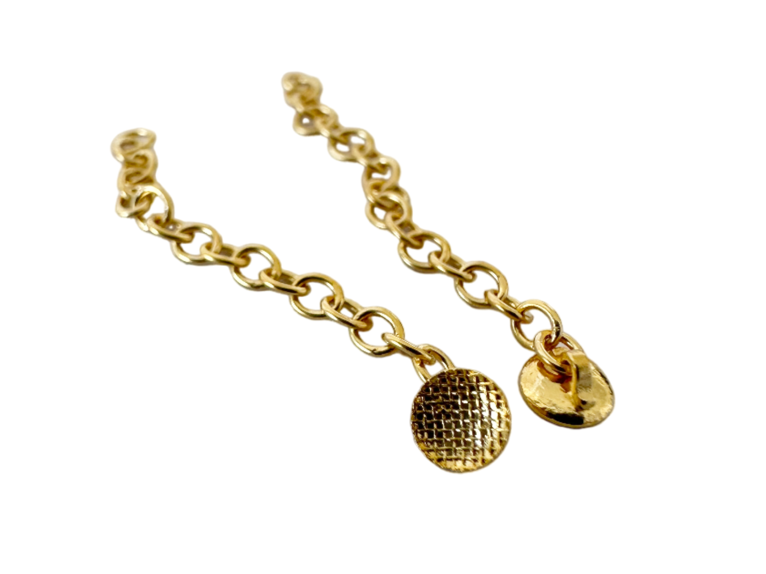 Zugketten, goldfarben, Basis flach rund, small 5 Stk. 14k Gold Zugketten, goldfarben, Basis flach rund, small 5 Stk. 14k Gold