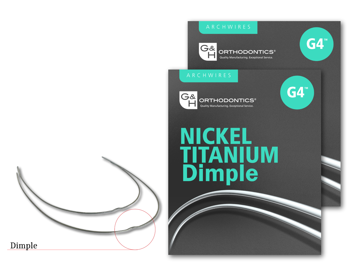 Nickel-Titan Bögen mit Dimple Idealform .012 OK (25 Stück)