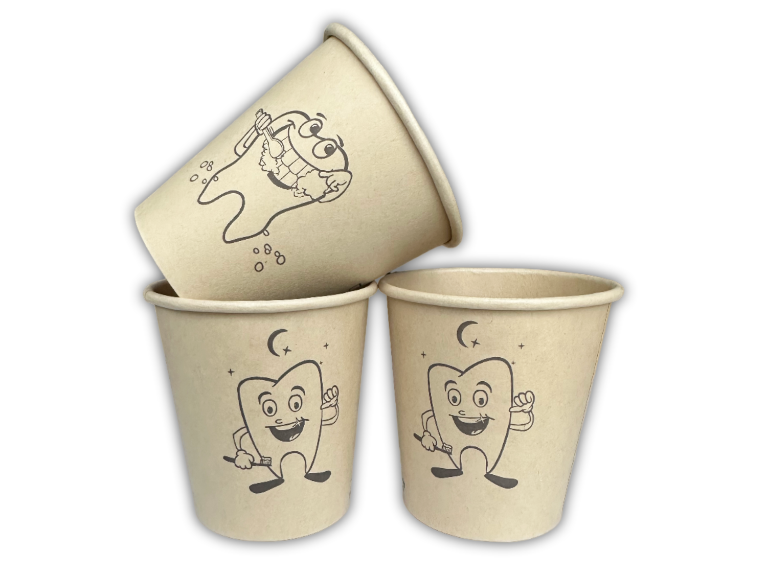 Design Zahn-Motive Bambus Mundspülbecher 6oz 170 ml Design Zahn-Motive Bambus Mundspülbecher 6oz 170 ml