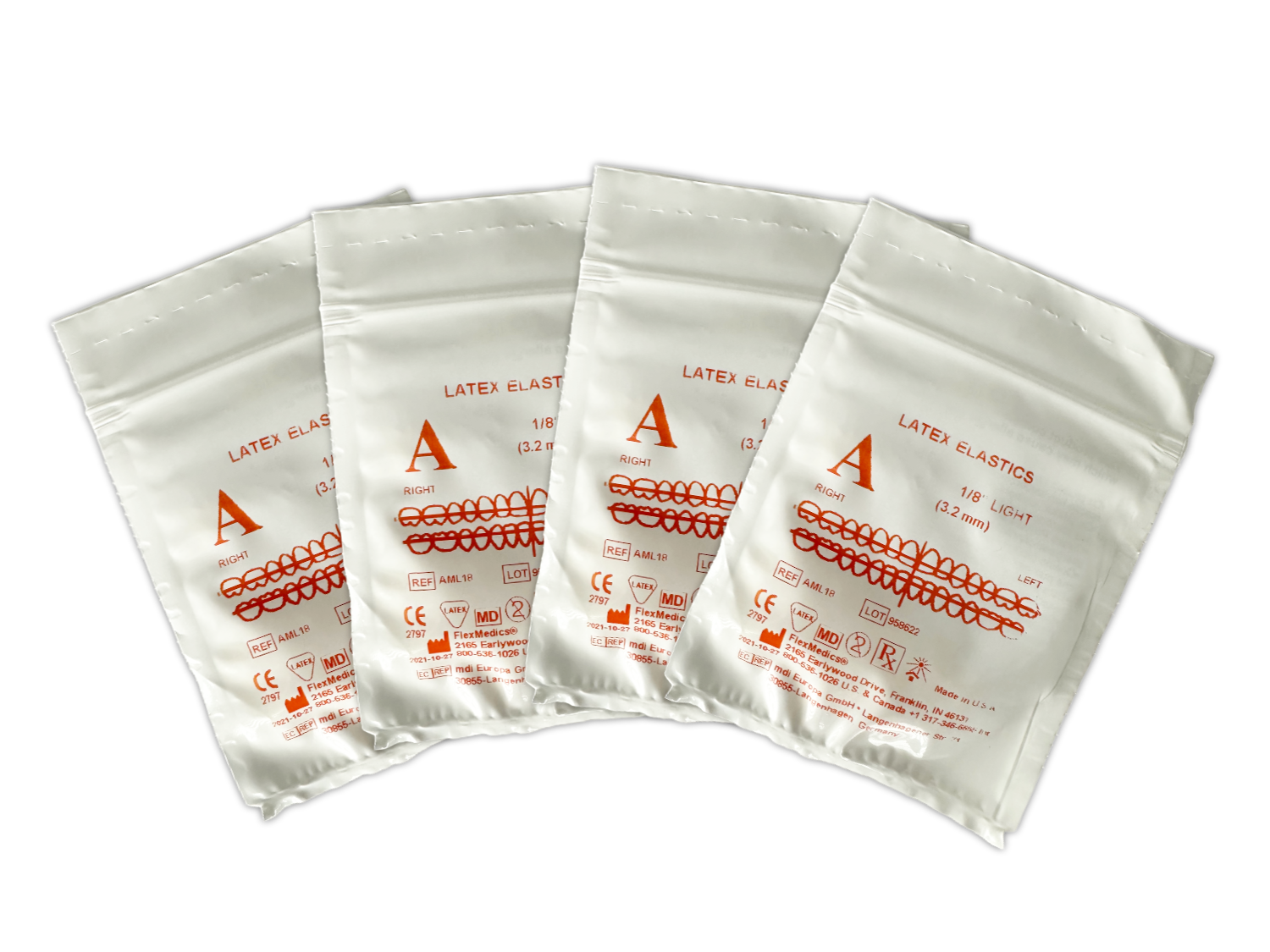 INTRAORALE GUMMIRINGE 1/8 light 2,5 oz. (70 gr.) klar, 100x100 Pack INTRAORALE GUMMIRINGE 1/8 light 2,5 oz. (70 gr.) klar, 100x100 Pack