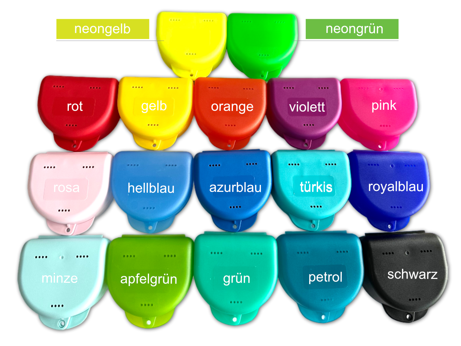 Spangendosen in viele verschiedene Farben 40mm