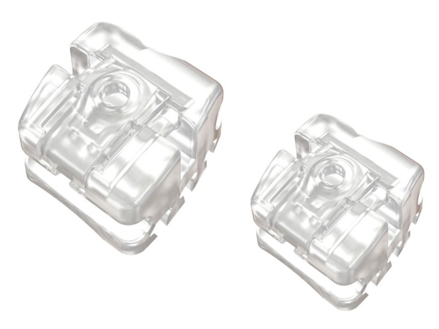 Crystal Brackets Selbstligierend .022 Roth Technk 3,4,5 Hooks 5-5 OK / UK Crystal Brackets Selbstligierend .022 Roth Technk 3,4,5 Hooks 5-5 OK / UK