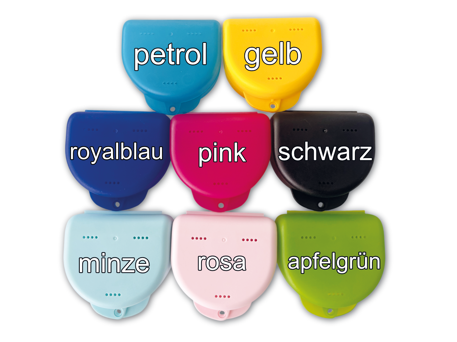 Schienenboxen Retainerdosen Höhe 25mm flach rosa