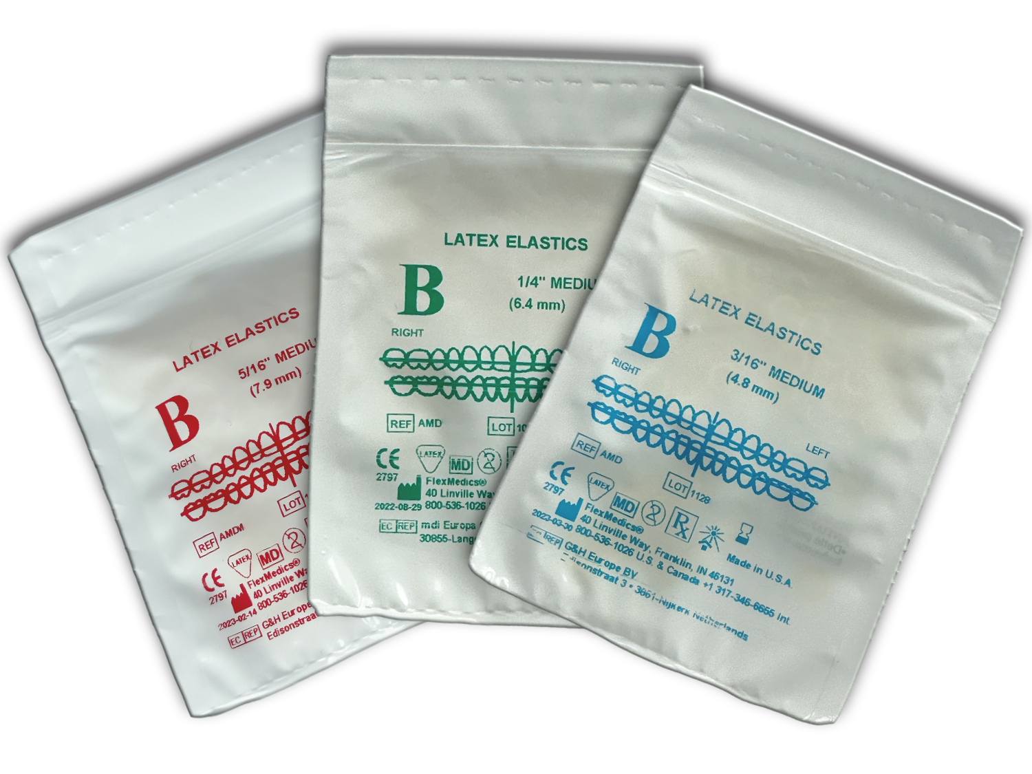 INTRAORALE GUMMIRINGE Latexfrei 1/4 heavy 6,5 oz. (184 gr.) 100x100 Pack