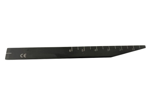 overbitelineal Overbite Ruler Edelstahl Lineal schwarz 6 cm