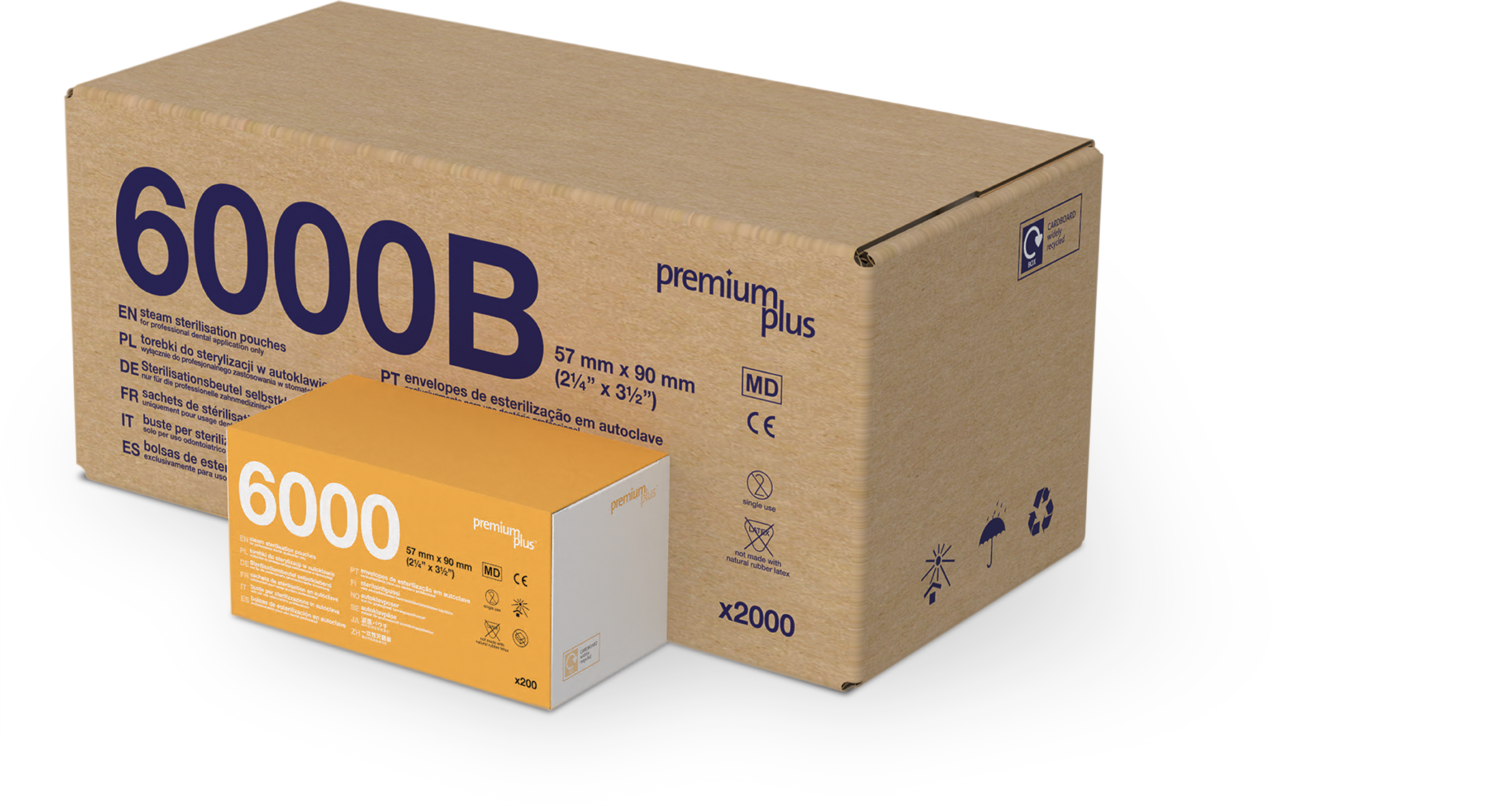 Sterilisationsbeutel Sterilisationstüten 57mm x 90mm / 200 Stück Sterilisationsbeutel Sterilisationstüten 57mm x 90mm / 200 Stück