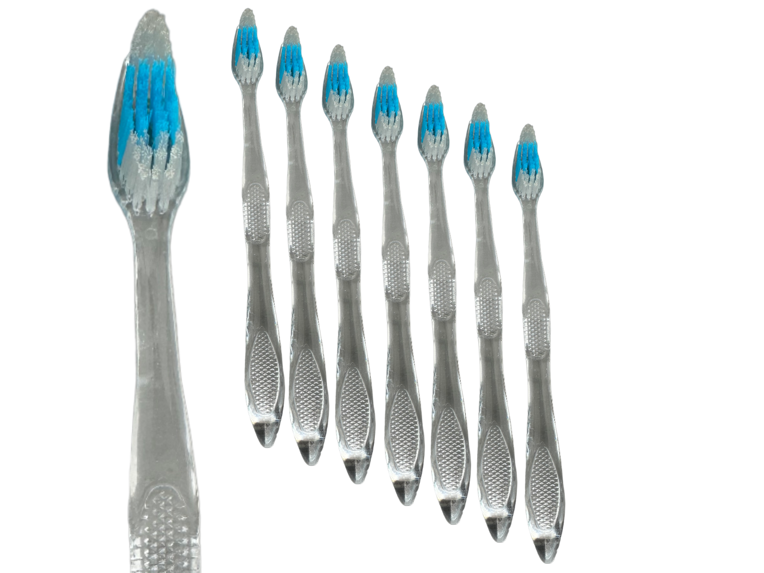 KFO V-Form Zahnbürste transparent Spitzen blau 100 Stück / Pack 