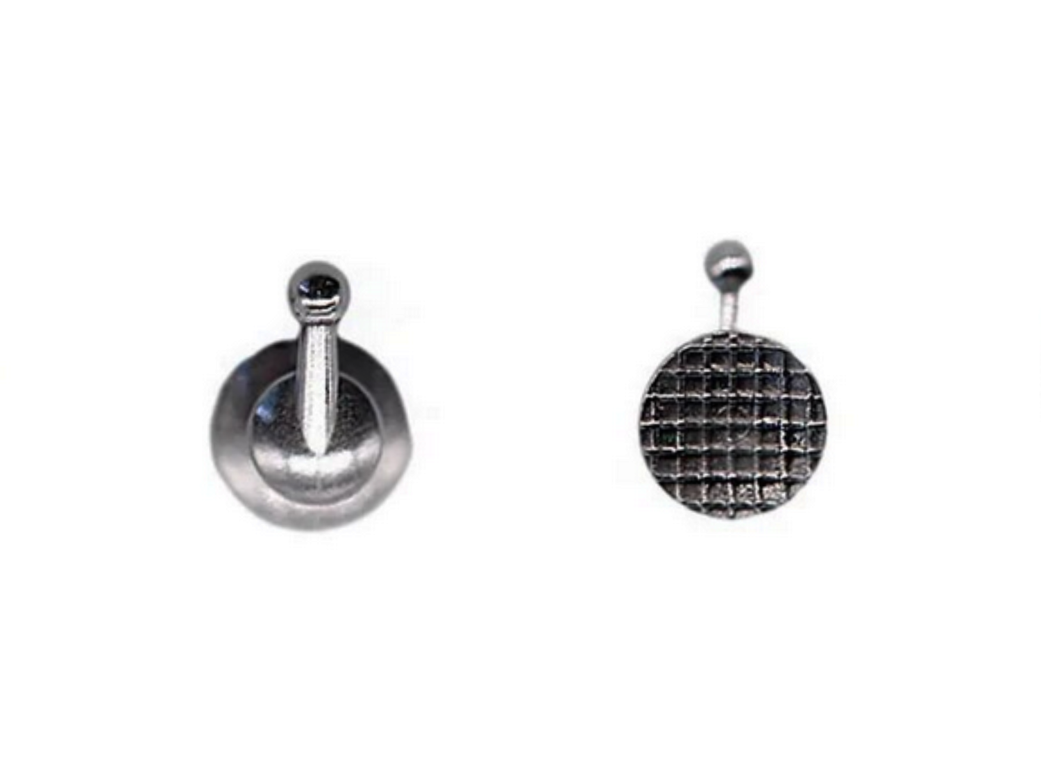 Buttons aus Metall mit Hook rund 10 Stk.