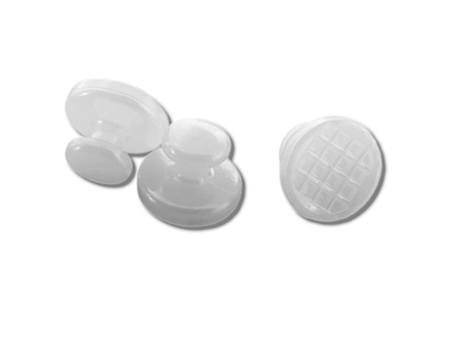 Buttons Knöpfchen aus Keramik rund 10 Stk. weiss