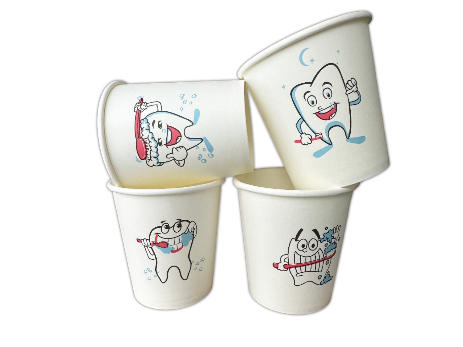 Design Zahn-Motive Mundspülbecher aus Papier 6oz 170 ml Design Zahn-Motive Mundspülbecher aus Papier 6oz 170 ml
