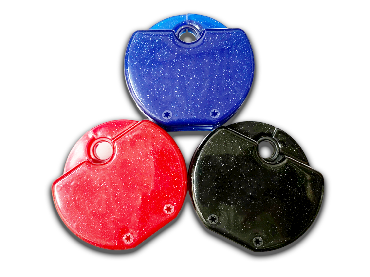 Spangendose groß für Fränkel, Höhe 45mm Farbe: blau glitter Spangendose groß für Fränkel, Höhe 45mm Farbe: blau glitter