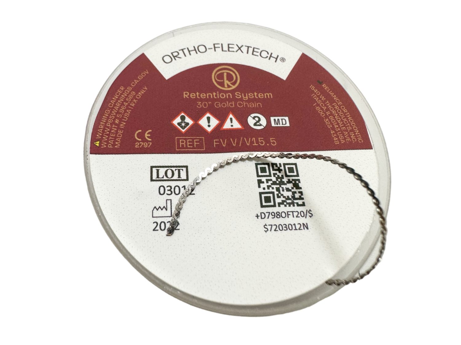 Reliance® weissgold orthoflex Retainer auf Spule ca. 75 cm Flexibel Reliance® weissgold orthoflex Retainer auf Spule ca. 75 cm Flexibel
