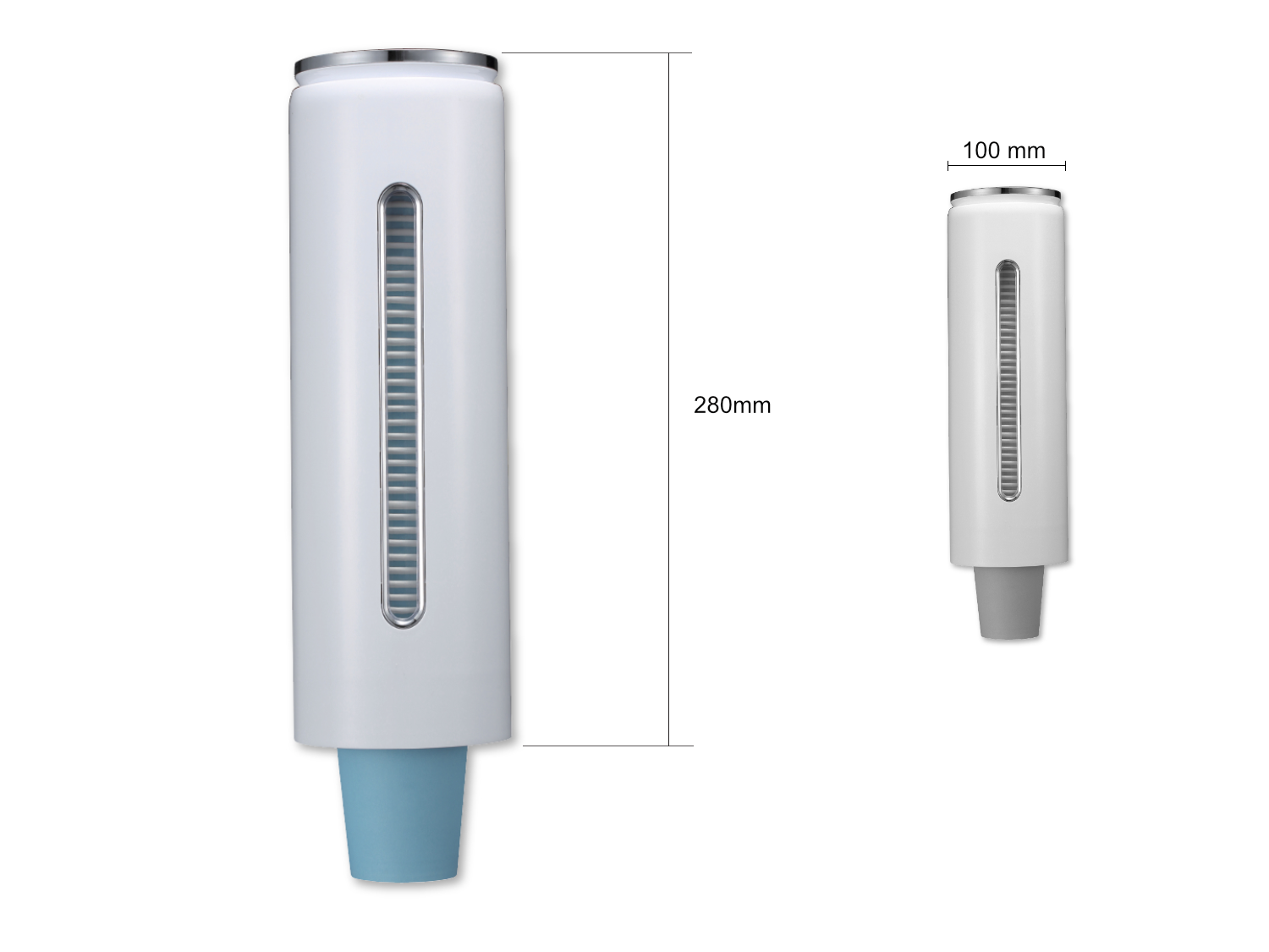 Mundspülbecherspender Spender für Becher einstellbar weiss Mundspülbecherspender Spender für Becher einstellbar weiss