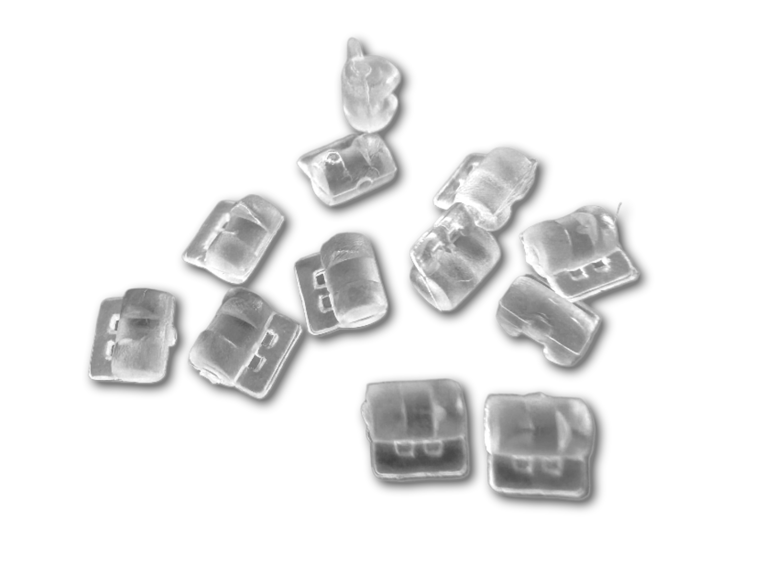 Rotations-Wedges - klar - (lose) 100 Stück/Pack Rotations-Wedges - klar - (lose) 100 Stück/Pack