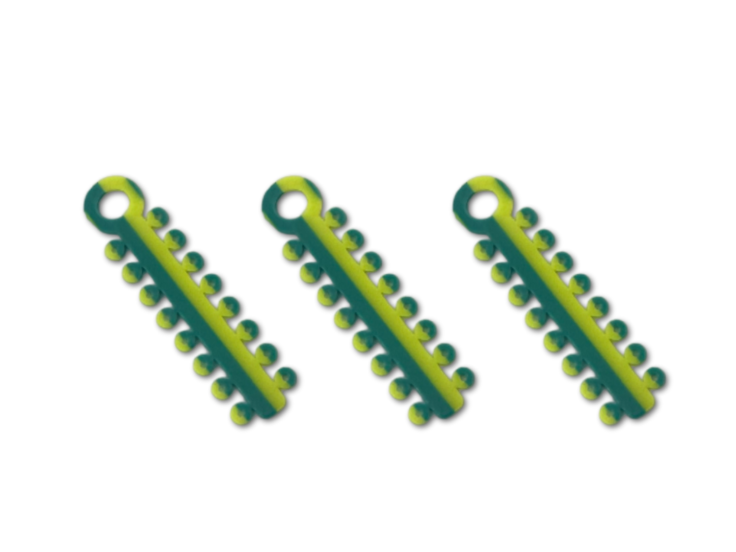 Elastische Duo Ligaturen verschiedene Farben 20 Sticks gelb/türkis Elastische Duo Ligaturen verschiedene Farben 20 Sticks gelb/türkis