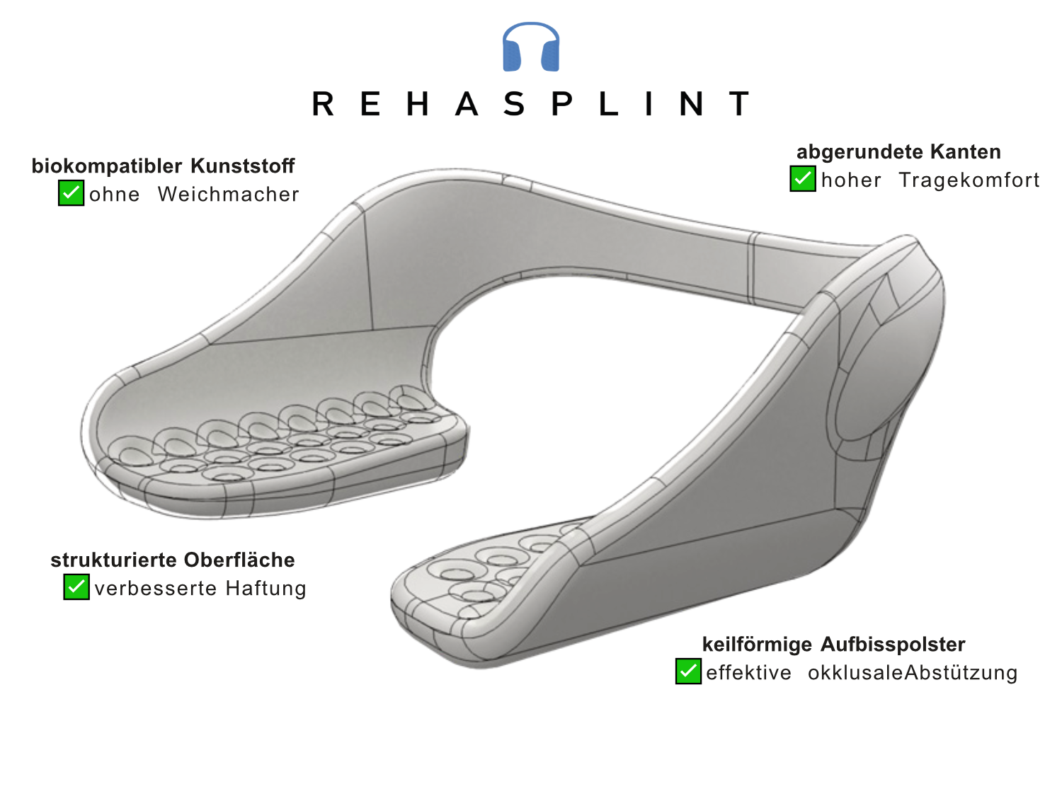 Dentrade RehaSplint Soft Medium Hard CMD Schiene