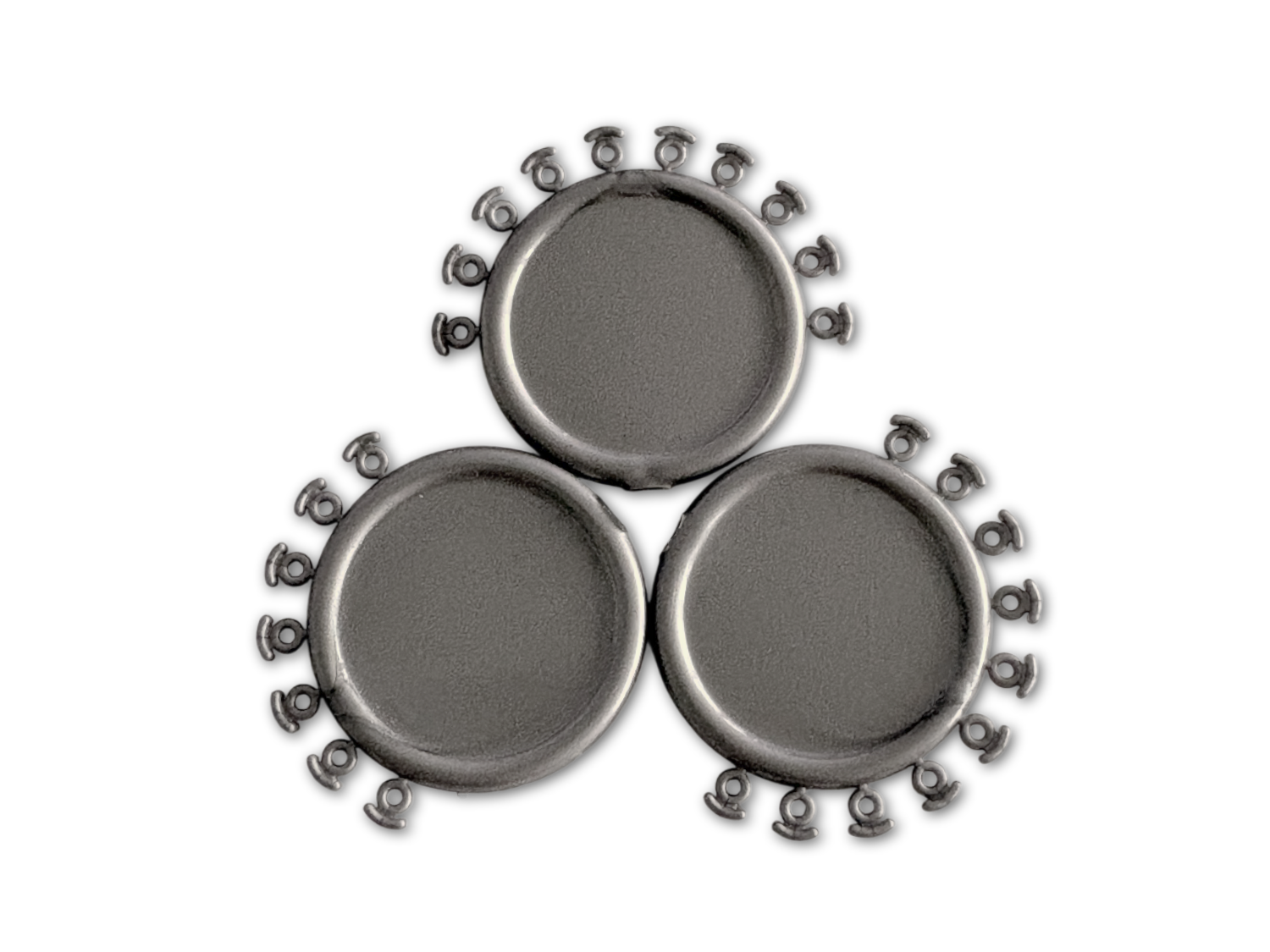 Elastische Ligaturen mit Aufbißschutz grau/silber 100 Stück