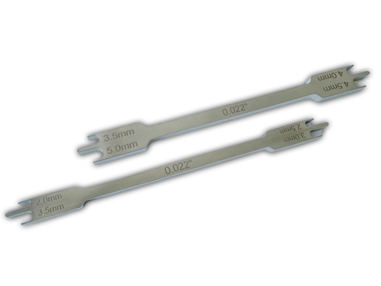 Bracketpositionierer .022, doppelseitig 2mm bis 5mm, 1 Set (2 Stück) Bracketpositionierer .022, doppelseitig 2mm bis 5mm, 1 Set (2 Stück)