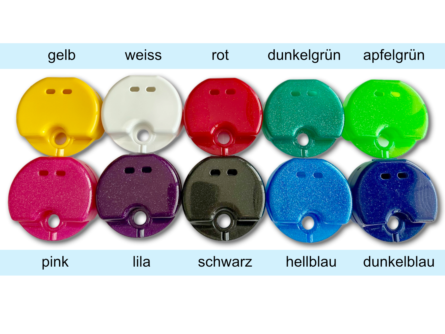 Spangendosen 40mm Glanz mit Glitzer v. Farben Spangendosen 40mm Glanz mit Glitzer v. Farben