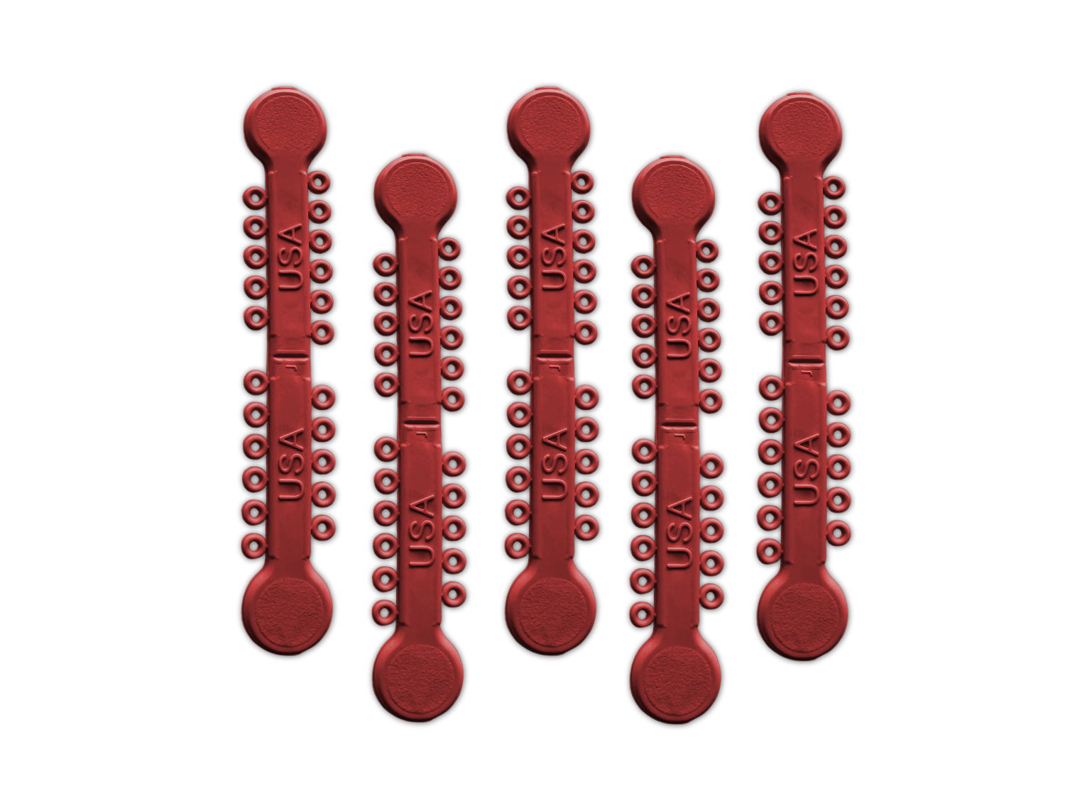 ELASTISCHE LIGATUREN Metallic Rot, Stick (Inhalt 1008 Stück)